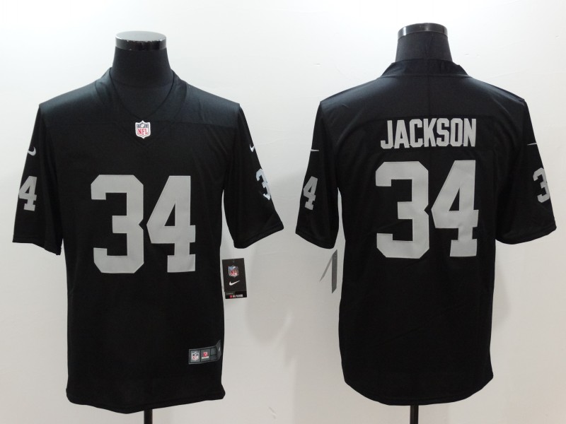 Men's Las Vegas Raiders Bo Jackson #34 Black Jersey